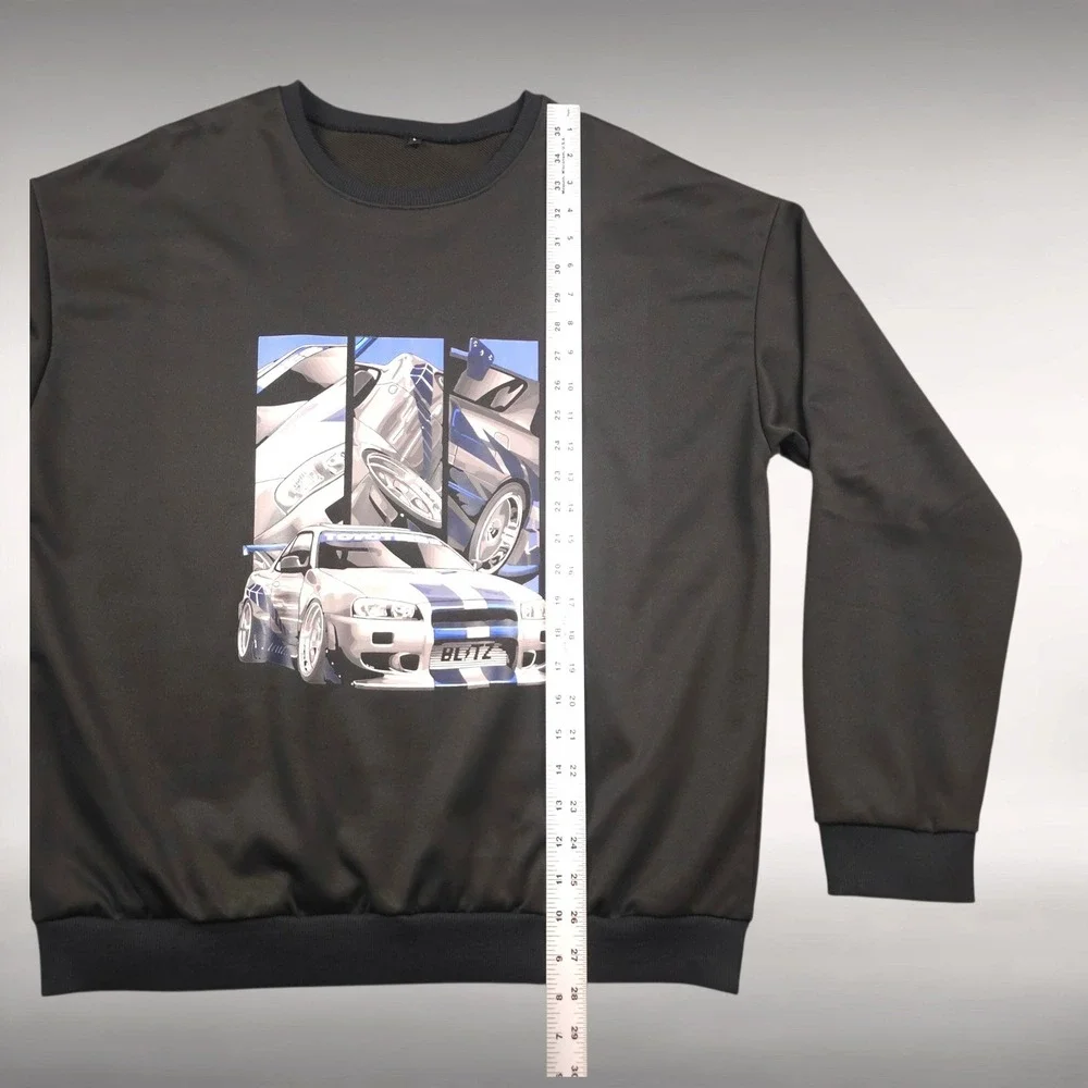 JDM Nissan Skyline GT-R R34 Racing Graphic Streetwear Sweatshirt Mens L Unisex